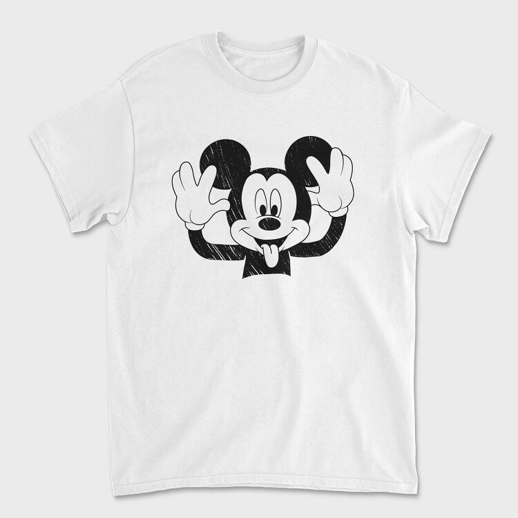 Mickey Mouse Waving Urban Art 99, Tricou Barbati (Unisex)