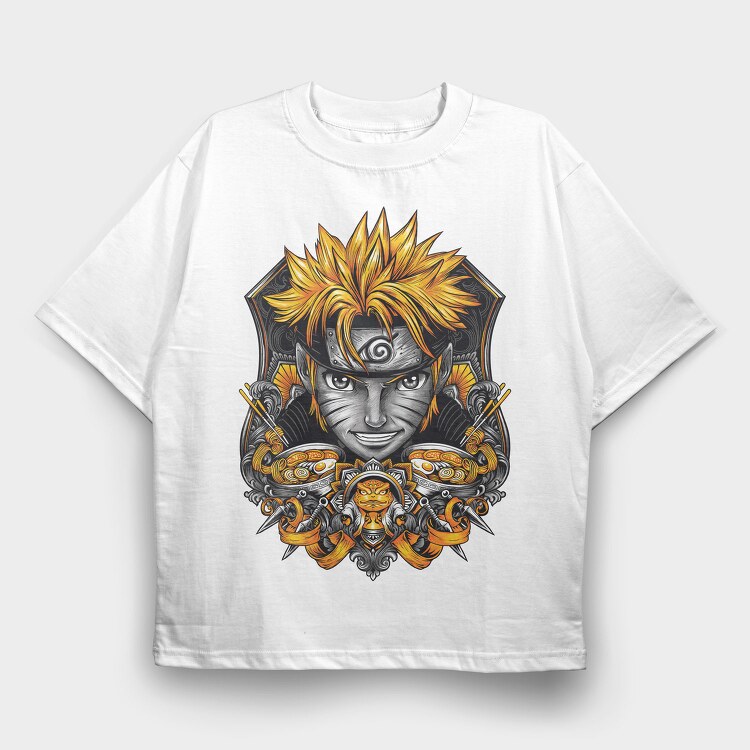 Naruto Food Noodles Urban Art, Tricou Oversize Barbati (Unisex)