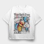 New York Time Donald Duck Urban Art, Tricou Oversize Barbati (Unisex)