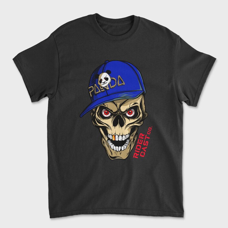 Skull Panda Cap Red Eyes Cast 99, Tricou Barbati (Unisex)