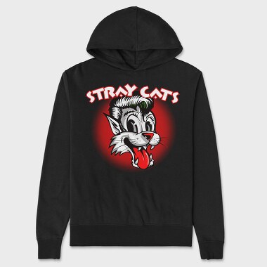 Stray Cats Red Eyes Animal Eyes, Hanorac Oversize Barbati (Unisex)