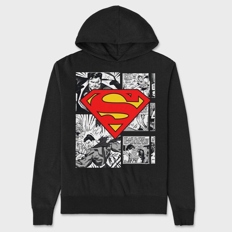 Superman Secret Identity Eyes, Hanorac Oversize Barbati (Unisex)