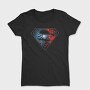 Superman Spiderman Crossed Suit Eyes, Tricou Femei