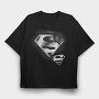 Superman Spray Paint Splash, Tricou Oversize Barbati (Unisex)