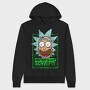 Zombie Rick Morty Eyes Blood 99, Hanorac Oversize Barbati (Unisex)