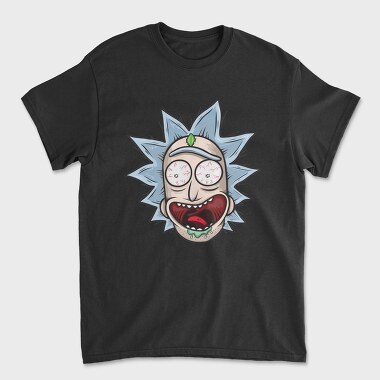 Zombie Rick Morty Eyes Blood, Tricou Barbati (Unisex)