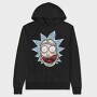 Zombie Rick Morty Eyes Blood, Hanorac Oversize Barbati (Unisex)