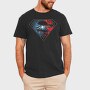 Superman Spiderman Crossed Suit Eyes, Tricou Barbati (Unisex)