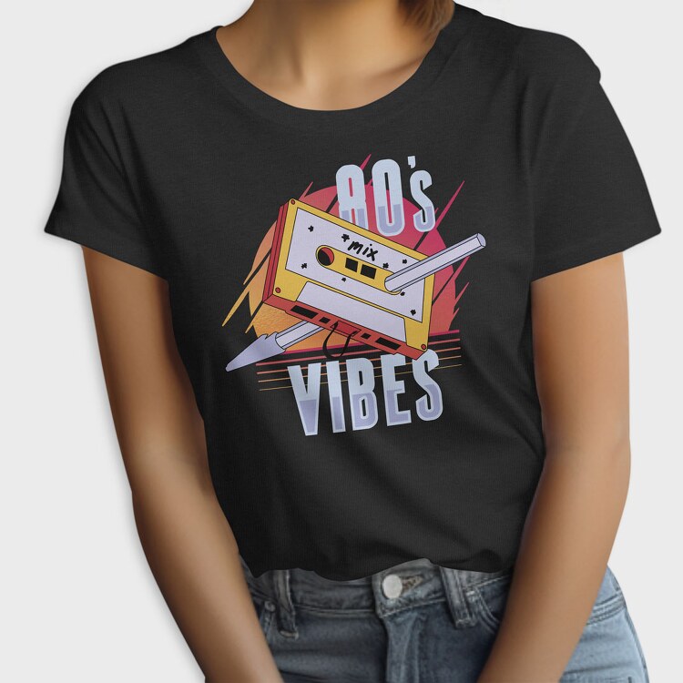 80 S Vibes Cassette, Tricou Femei