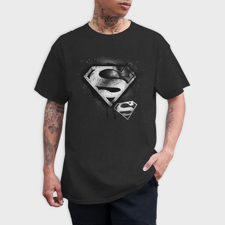 Superman Spray Paint Splash, Tricou Barbati (Unisex)