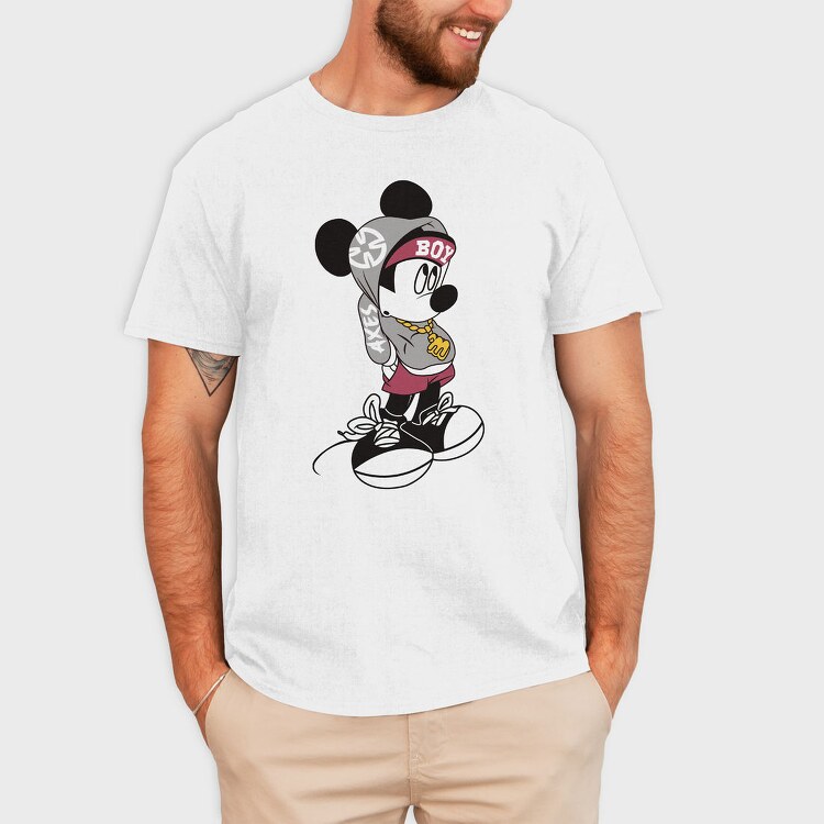 Mickey Mouse Boy Style Urban Art, Tricou Barbati (Unisex)