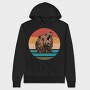 Sunset Retro Bear, Hanorac Oversize Barbati (Unisex)