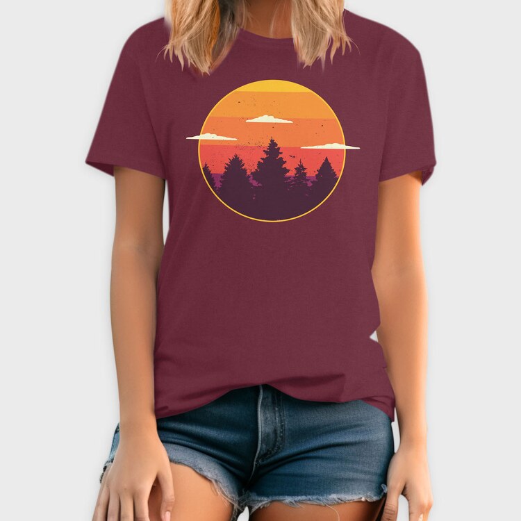 Sunset Trees, Tricou Barbati (Unisex)