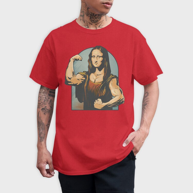 Mona Lisa Lifter, Tricou Barbati (Unisex)