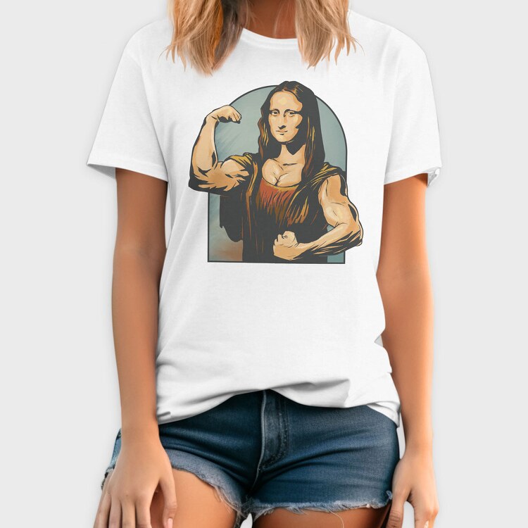 Mona Lisa Lifter, Tricou Barbati (Unisex)