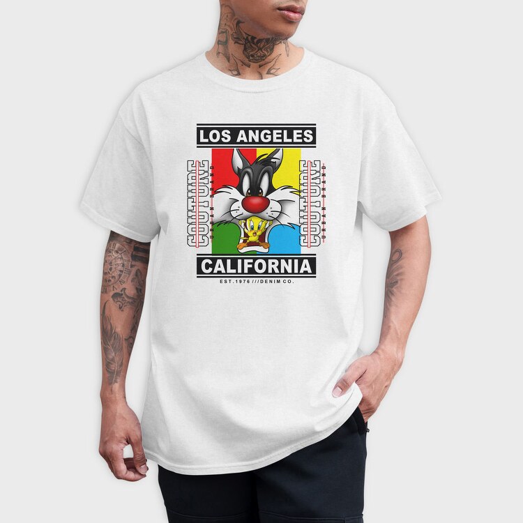 Sylvester Tweety Urban California 1976, Tricou Barbati (Unisex)