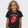 Rolling Stones Lips Red Crack Rock Ribbons, Tricou Copii