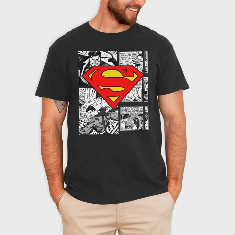 Superman Secret Identity Eyes, Tricou Barbati (Unisex)