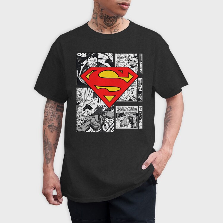 Superman Secret Identity Eyes, Tricou Barbati (Unisex)