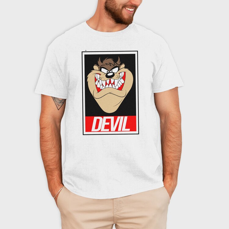 Taz Devil Animal Eyes, Tricou Barbati (Unisex)