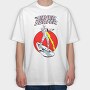 Silver Surfer Red Circle Sky, Tricou Oversize Barbati (Unisex)