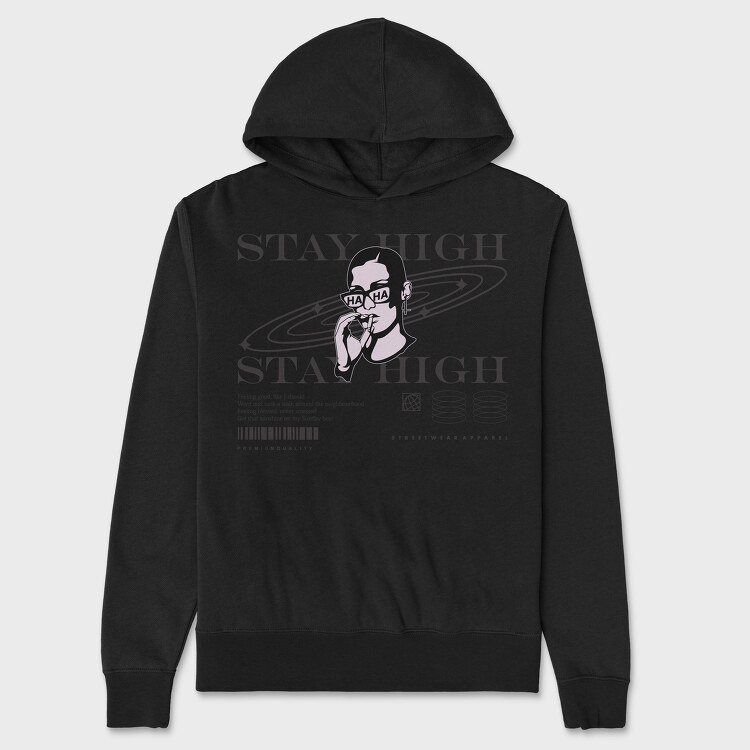 Stay High 1, Hanorac Oversize Barbati (Unisex)