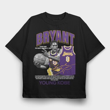 Kobe Bryant Basketball, Tricou Oversize Barbati (Unisex)