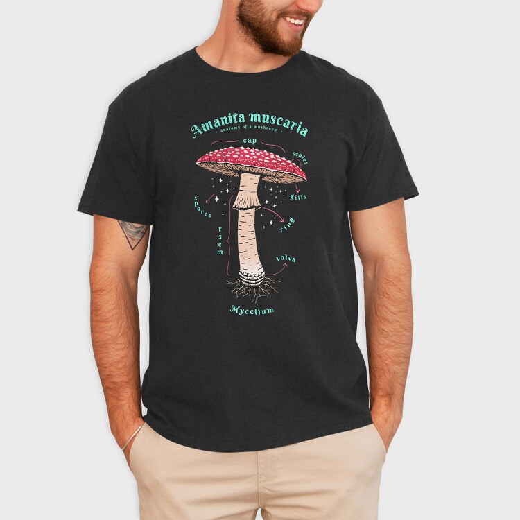 Amanita Muscaria, Tricou Barbati (Unisex)
