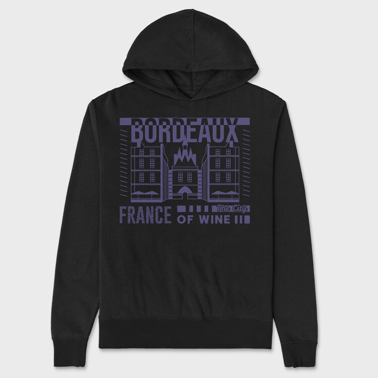 Bordeaux, Hanorac Oversize Barbati (Unisex)