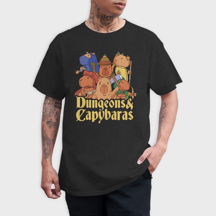 Dungeons and Capybaras, Tricou Barbati (Unisex)