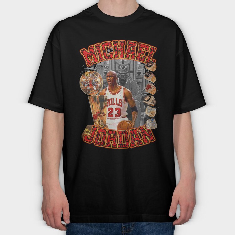 Michael Jordan Championship, Tricou Oversize Barbati (Unisex)