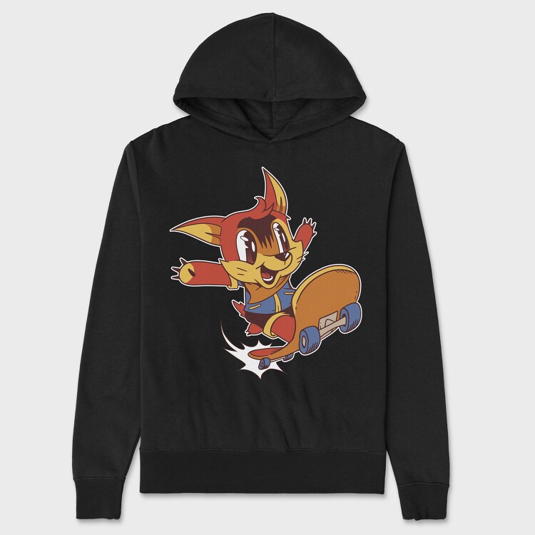 Cartoon Skate, Hanorac Oversize Barbati (Unisex)