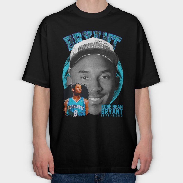 Kobe Bryant Charlotte, Tricou Oversize Barbati (Unisex)