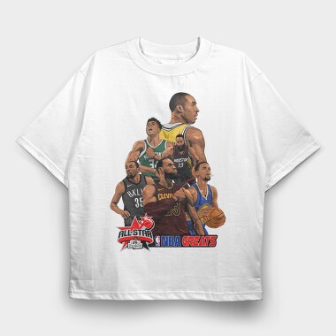 NBA SUPERSTARS, Tricou Oversize Barbati (Unisex)
