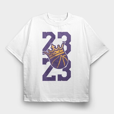 23 KING JAMES, Tricou Oversize Barbati (Unisex)