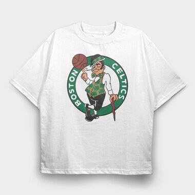 BOSTON CELTICS logo design, Tricou Oversize Barbati (Unisex)