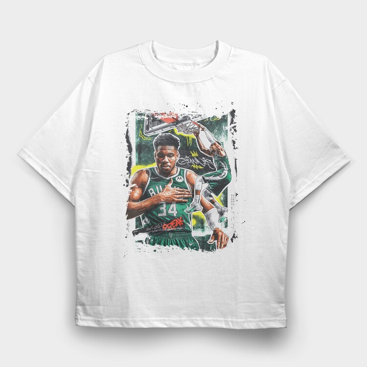 GIANNIS A Art1, Tricou Oversize Barbati (Unisex)