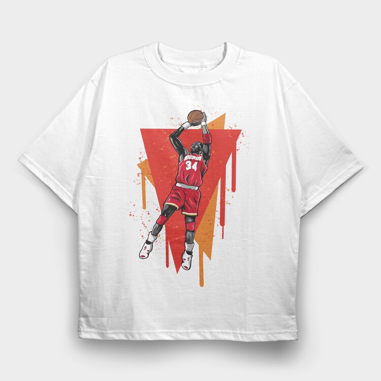 OLAJUWON, Tricou Oversize Barbati (Unisex)