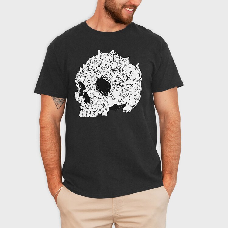 Cats Skull, Tricou Barbati (Unisex)