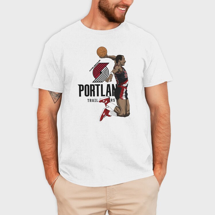 CLYDE DREXLER Art2, Tricou Barbati (Unisex)