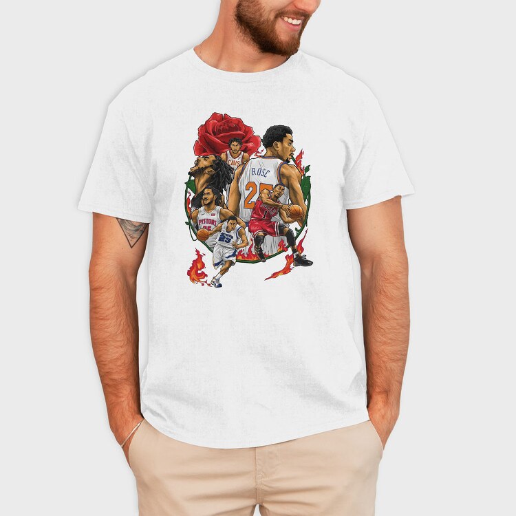 D ROSE Collage Art, Tricou Barbati (Unisex)