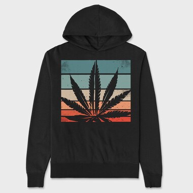 Hanorac Barbati (Unisex), Cannabis Retro Design