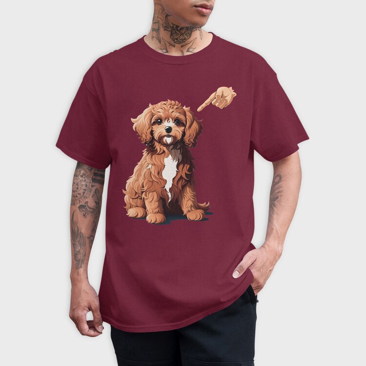 Cavapoo Finger, Tricou Barbati (Unisex)