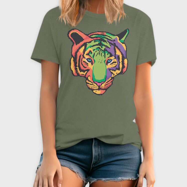 Colorful Tiger, Tricou Barbati (Unisex)