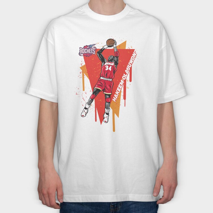 OLAJUWON Art1, Tricou Oversize Barbati (Unisex)