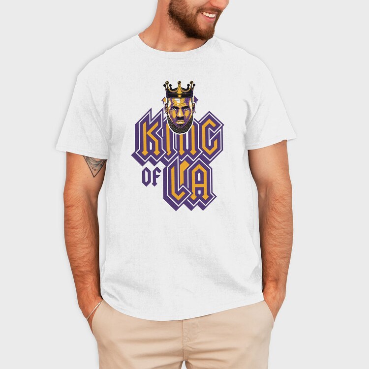 KING OF LA LEBRON J, Tricou Barbati (Unisex)