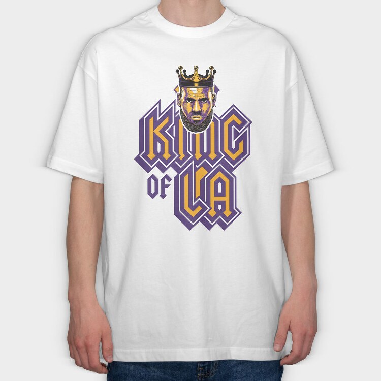 KING OF LA LEBRON J, Tricou Oversize Barbati (Unisex)
