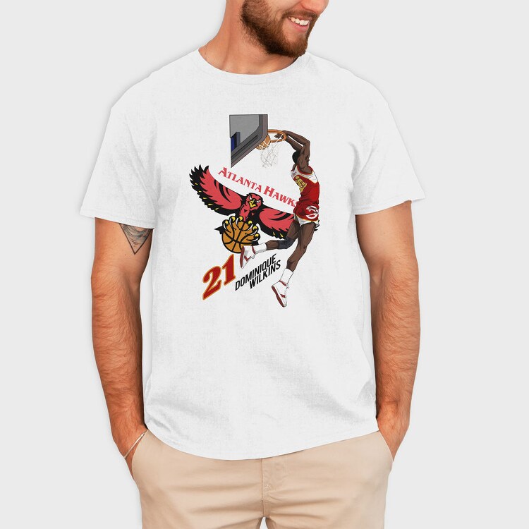 DOMINIQUE WILKINS Dunk2, Tricou Barbati (Unisex)