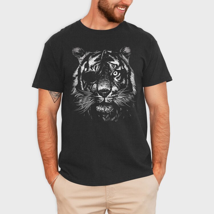Eyepatch Tiger, Tricou Barbati (Unisex)