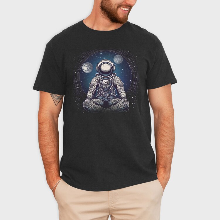 Astronaut Meditation, Tricou Barbati (Unisex)